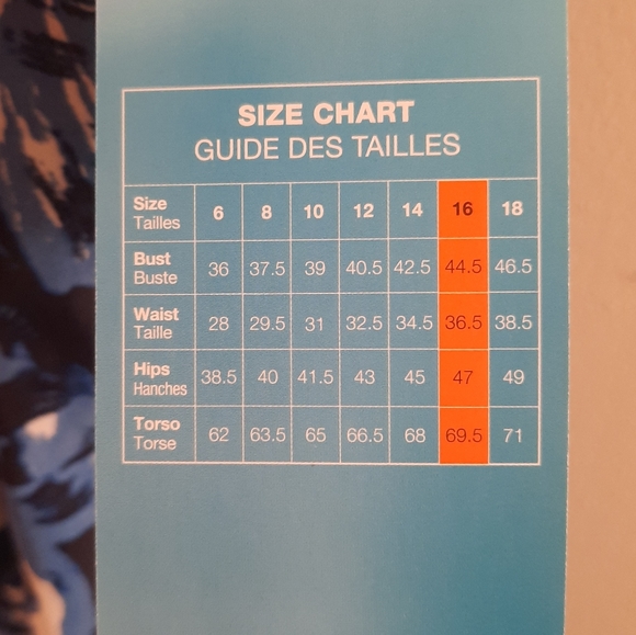 Speedo Blue White and Navy Palm Leaf Print Swimsuit One Piece - Picture 7 of 16